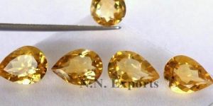 Natural Citrine Faceted Pear Loose Gemstones