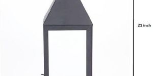 Black & gold top candle lantern.