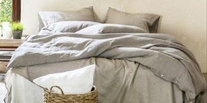 Linen Double Bed Sheet