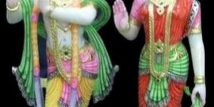 4.2 Feet Marble Radha Krishna Statue