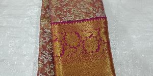 Long Border Zari Brocade Saree