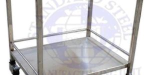 Standard White Hospital SS Instrument Trolley