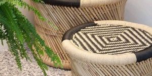 Cane Wood Bamboo Stool