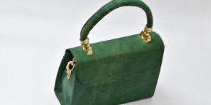 Green Cork Leaf Bag