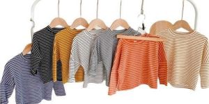 Korean Style Baby Girls Striped T-Shirts