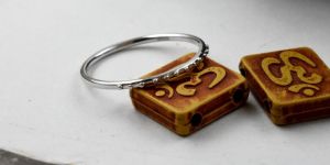 Dotted Half Eternity Band Ring
