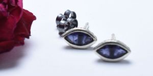 Iolite Stud Earrings