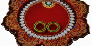 Decorative Handmade Pooja Thali CV_PUJATH001