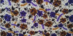 Purple Raising Print Velvet Fabric