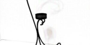 Glass, Iron Candle Holder