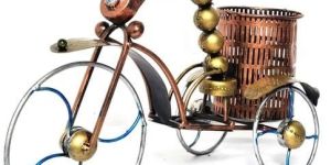 Iron Handicraft Rickshaw Showpiece