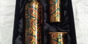 Sahi Hai Paper Printed Copper Bottle and Glass Set