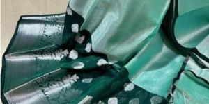 Plain Banarasi Tissue Silk Saree