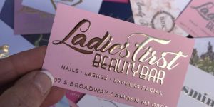 Gold Foil Embossed Velvet Visiting Card Printing Service