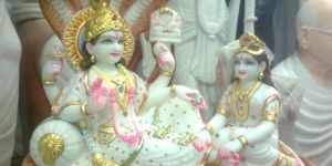 Marble Vishnu Laxmi Shesh Saiya Statue