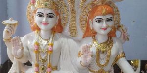 Marble Vishnu Laxmi Statue