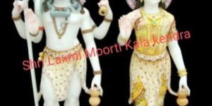 Marble Shiv Parvati Statue
