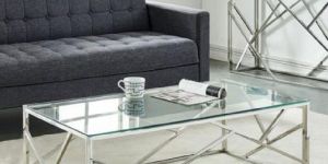 Stainless Steel Glass Table