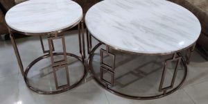 Stainless Steel Marble Table