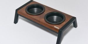 Wooden Dog Bowl Stand