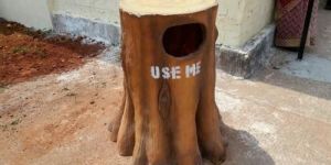 Outdoor Fiber Dustbin