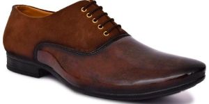 Mens Brown Patent Party Wear Shoes