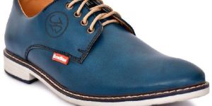 Mens Blue Derby Shoes