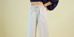 Linen Pull up Trousers