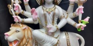 27 Inch Marble Durga Mata Statue