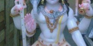 Marble Lord Shiva Painted Statue