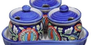 Ceramic Pickle Jar Set