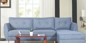 baby blue l -shaped lounger sofa set