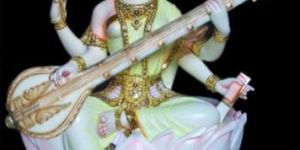 1.5 Feet Marble Saraswati Statue
