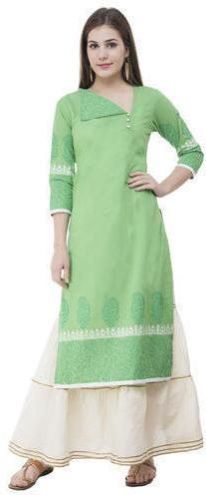 Cotton Asymmetrical Neck Kurta
