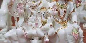 Marble Shiv Parvati Statue