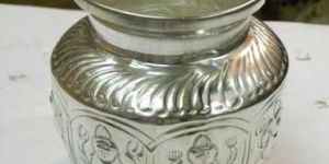 White Metal Astalaxmi Kalash