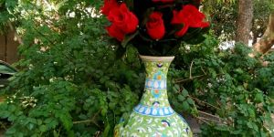 Blue Pottery Flower Vase Surai