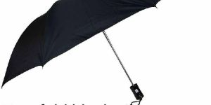 Two Fold Black Silver Auto Open Umbrella