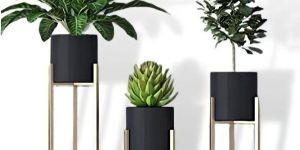 Set of Three Metal Planter