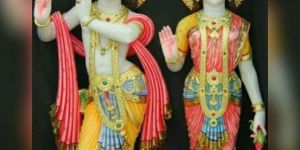 Radha Krishna Marble Statue