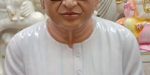 White Marble Bust Human Statue