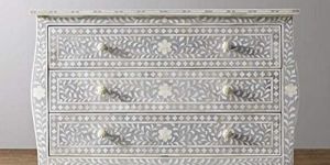 Bone Inlay Three Drawer Dresser