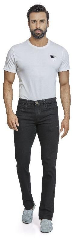 Denim Vistara Men Black Regular Fit Stretchable Jeans
