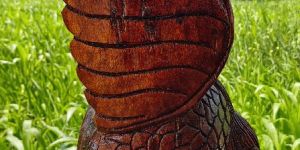 Coffee Tree Wood Eagle Statues