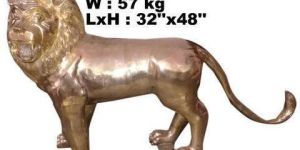 Brass Lion Statue