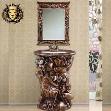 Antique Hand Carved Bathroom Vanity Set
