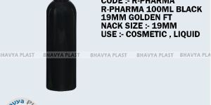 r-pharma 100 ml black plastic jar