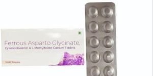 Ferrous Asparto Glycinate Cyanocobalamin And L Methylfolate Calcium Tablets