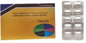 Omega-3 Wheat Germ Oil Vitamin E B Vitamins L-mythylfolate Calcium Carbonate Minerals Capsules