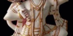 3.6 Feet Marble Hanuman Statue